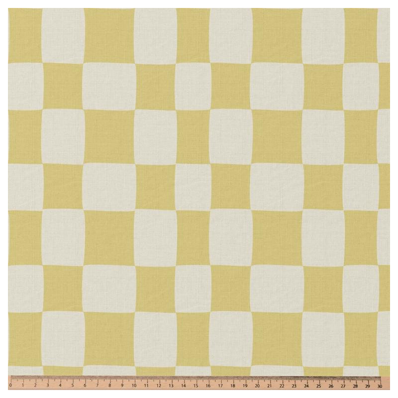 Bedruckte Baumwolle JEAN Vanille / Ecru